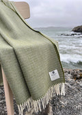 McNutt of Donegal Ripple Fern Supersoft Merino Lambswool Throw