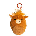 McSquashie Highland Cow Plush Clip Purse – Cute Mini Coin & Earbud Holder - Heritage Of Scotland -
