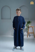 Mekong Navy Blue Denim Thobe for Kids
