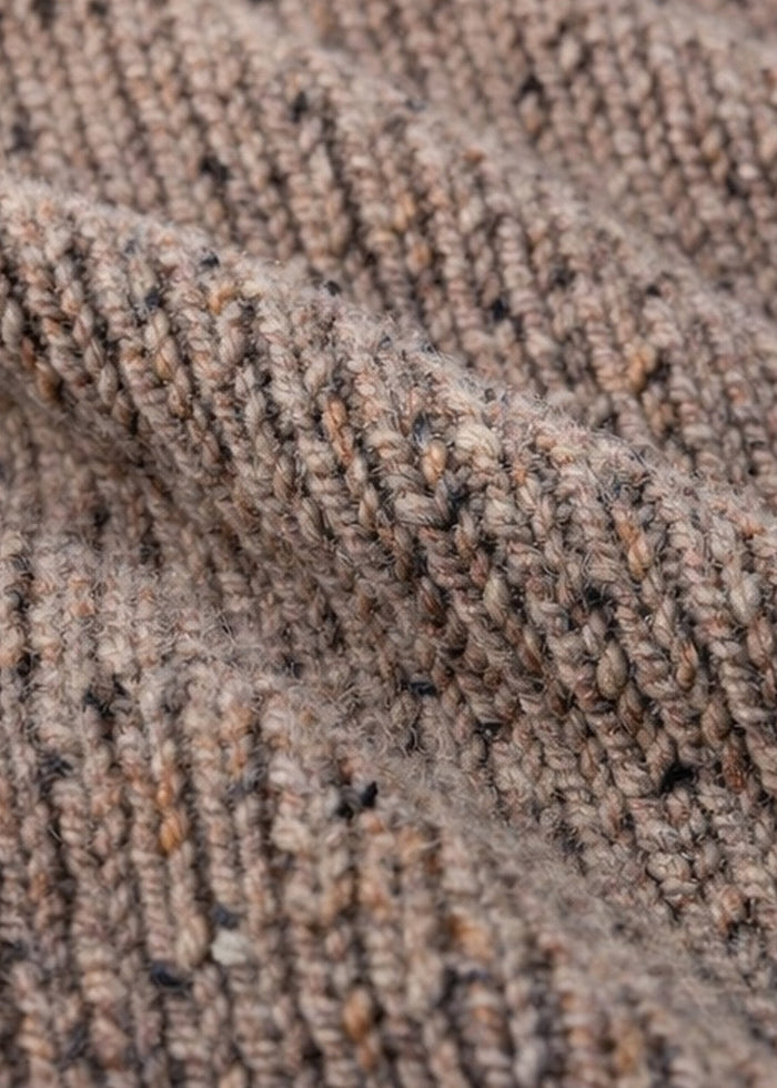 Men's Fisherman Rib Nepped Sweater | Brown