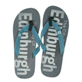 Mens Flip Flops Edinburgh - Heritage Of Scotland - GREY/TURQUOISE / 39 - 40