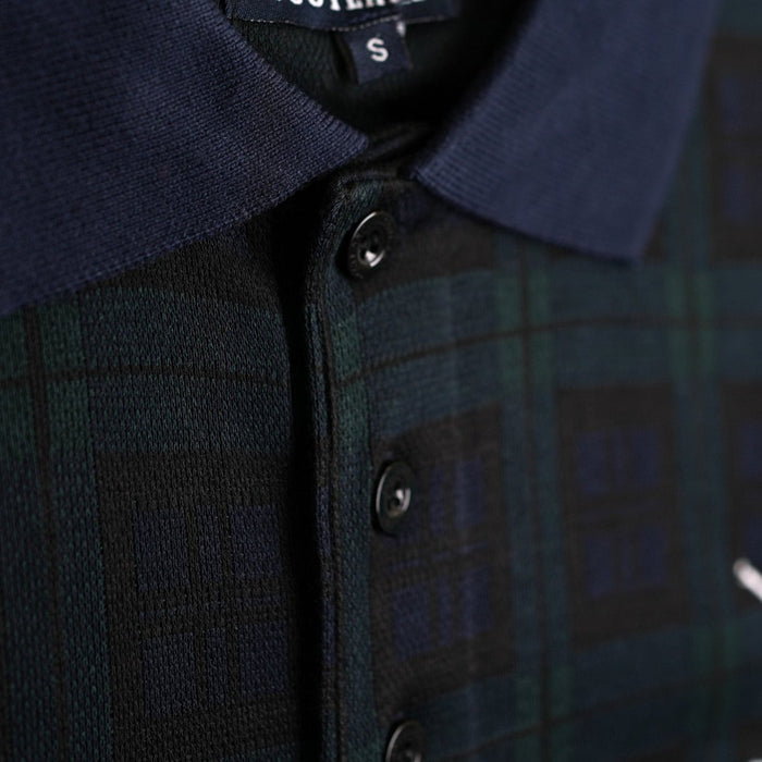 Mens Tartan Scotland Golf Polo Shirt - Black Watch - Heritage Of Scotland - BLACK WATCH / S