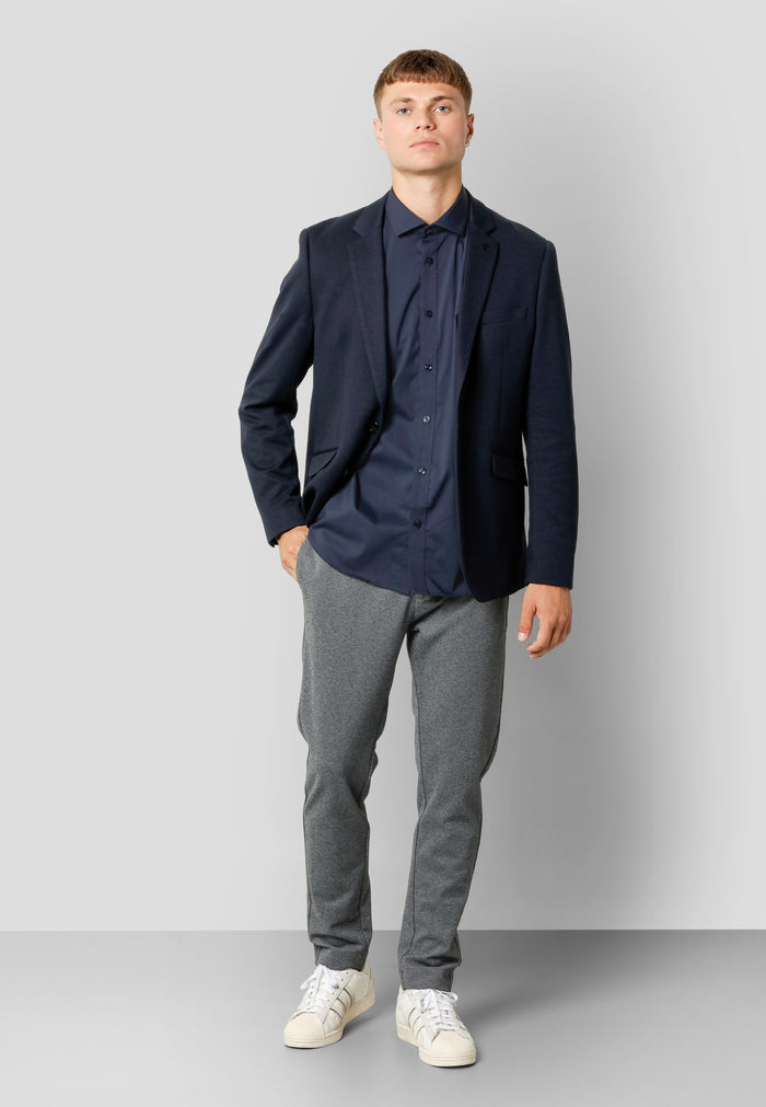 Clean Cut Copenhagen MILANO JERSEY STRETCH PANTS Bukser Mørkegrå Mix