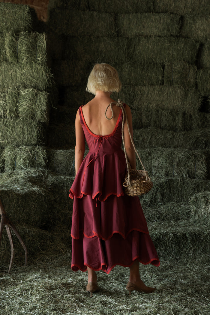 Millie Dress in Maple Red - PREORDER 🍀