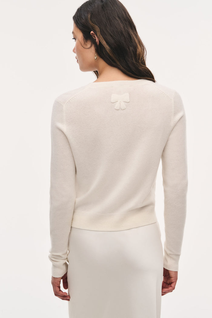 Mingley Lace Bow Wool Sweater