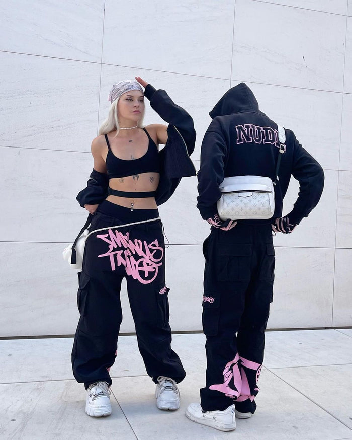 Minus Two Black Graff Cargos Pink