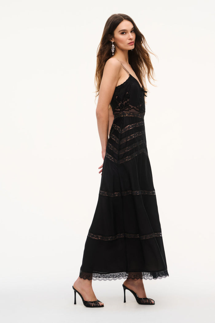 Mirabeline Silk Lace Maxi Dress