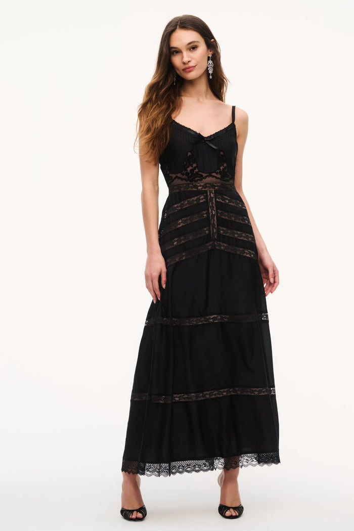 Mirabeline Silk Lace Maxi Dress