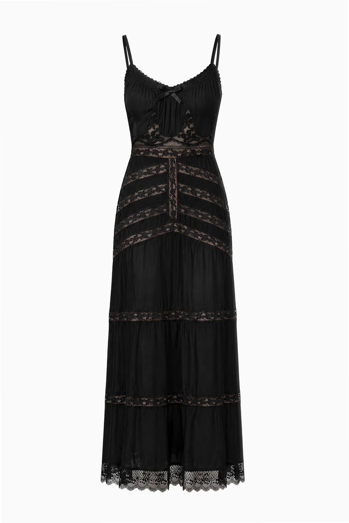 Mirabeline Silk Lace Maxi Dress
