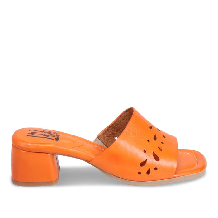 Miz Mooz ORIANA Heeled Mule in Orange - Crush Marketplace