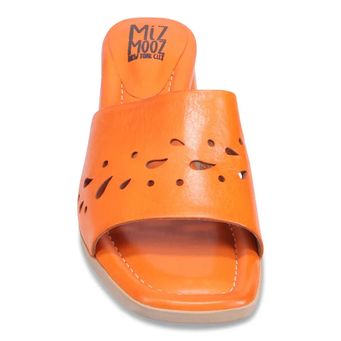 Miz Mooz ORIANA Heeled Mule in Orange - Crush Marketplace
