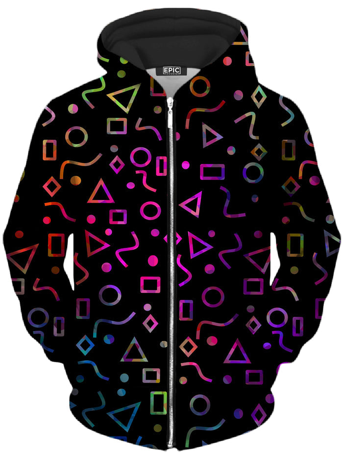 Modern Shapes Unisex Zip-Up Hoodie Sartoris Art Epic Hoodie