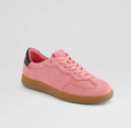 Mollini DEELARA Pink Black Suede Leather Sneaker - Crush Marketplace