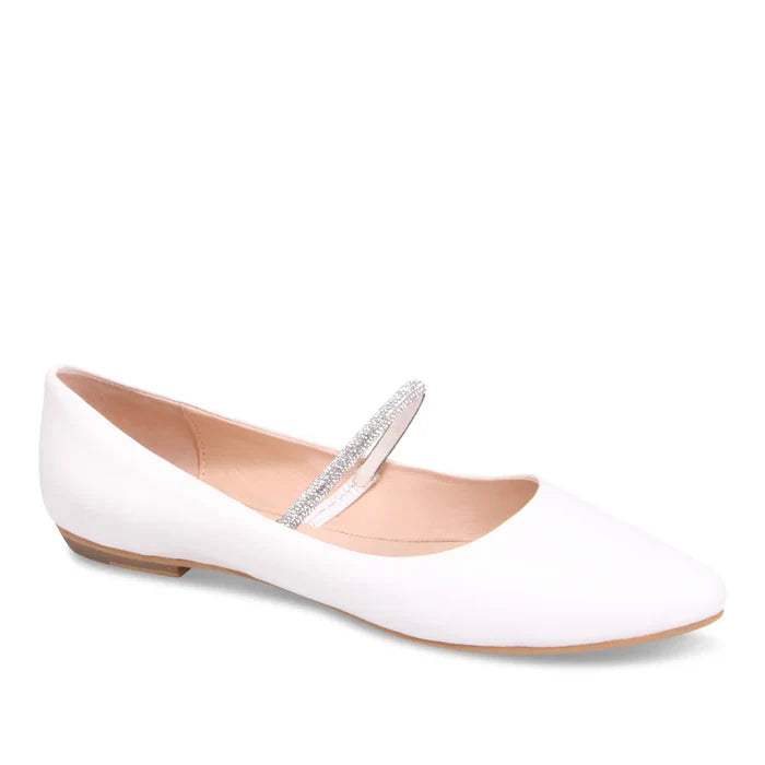 Mollini Glim Flat in White - Crush Marketplace