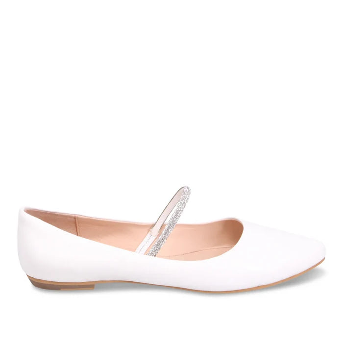 Mollini Glim Flat in White - Crush Marketplace