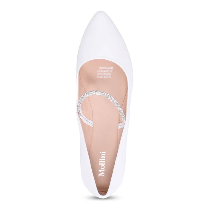 Mollini Glim Flat in White - Crush Marketplace