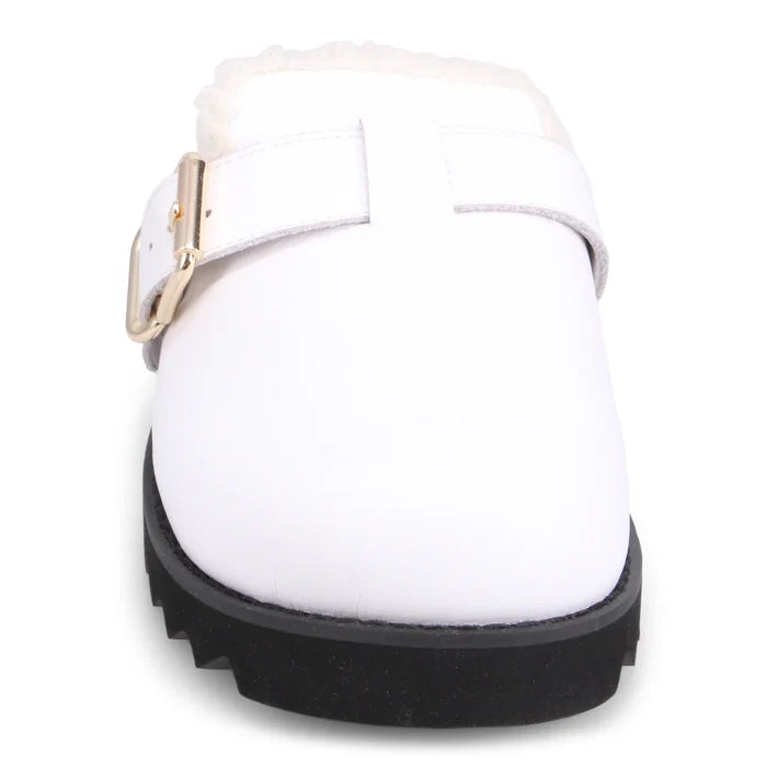 Mollini MERCHAH Mule in White Leather - Crush Marketplace