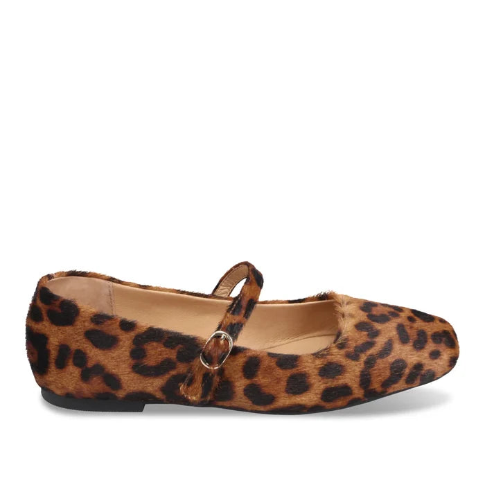 Mollini TOKENA Mary Jane Flat in Dark Leopard Pony - Crush Marketplace