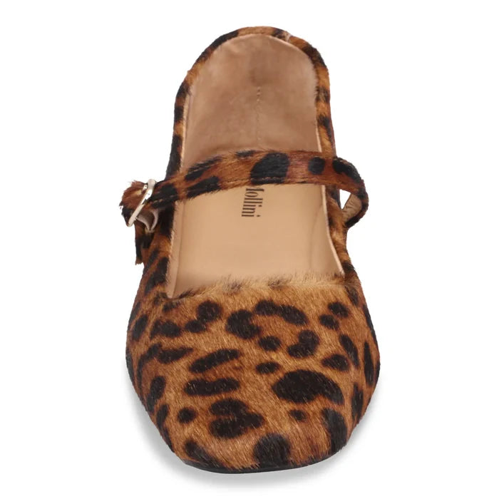 Mollini TOKENA Mary Jane Flat in Dark Leopard Pony - Crush Marketplace