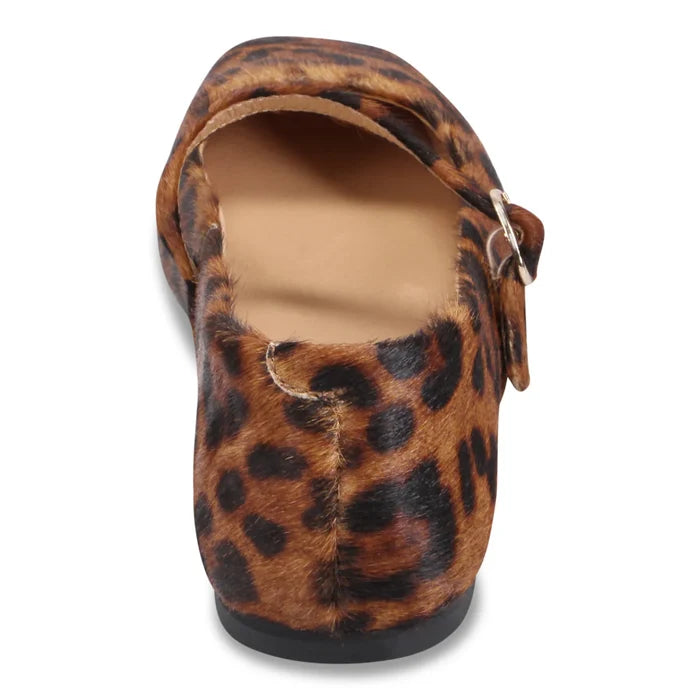 Mollini TOKENA Mary Jane Flat in Dark Leopard Pony - Crush Marketplace