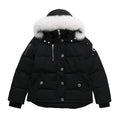 Moose Knuckles Shearling 3Q Down Jacket Black/White