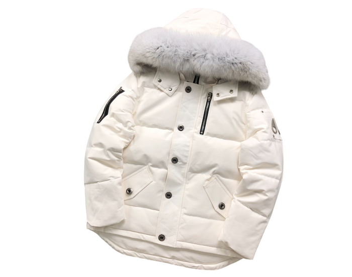 Moose Knuckles Shearling 3Q Down Jacket White