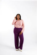 Morganite Wide Leg Trousers (Purple)