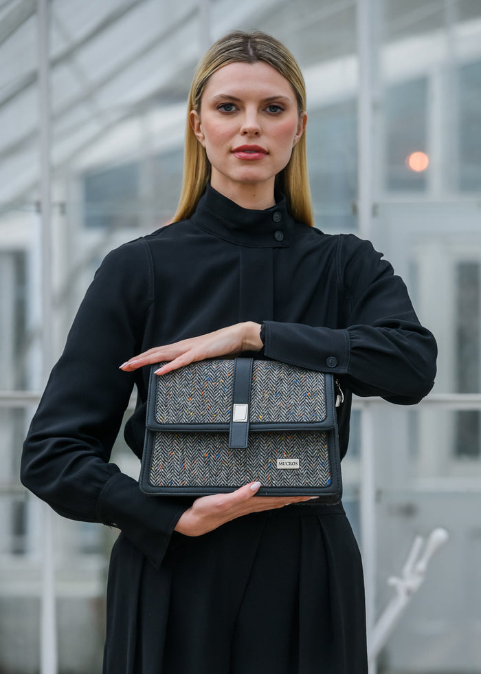 Mucros Aoife Bag | Grey Herringbone
