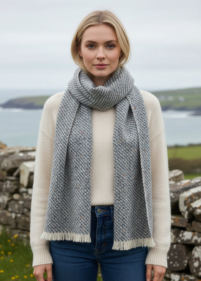 Mucros Aran Scarf | Merino Wool Alpaca Scarf