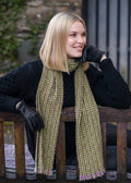 Mucros Atlantic Scarf Green Lavender | Irish Donegal Wool | Made in Ireland