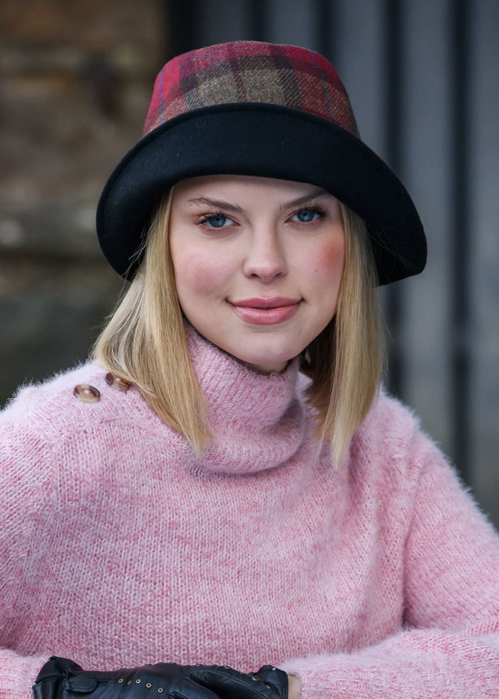 Mucros Clodagh Hat | Pink Check