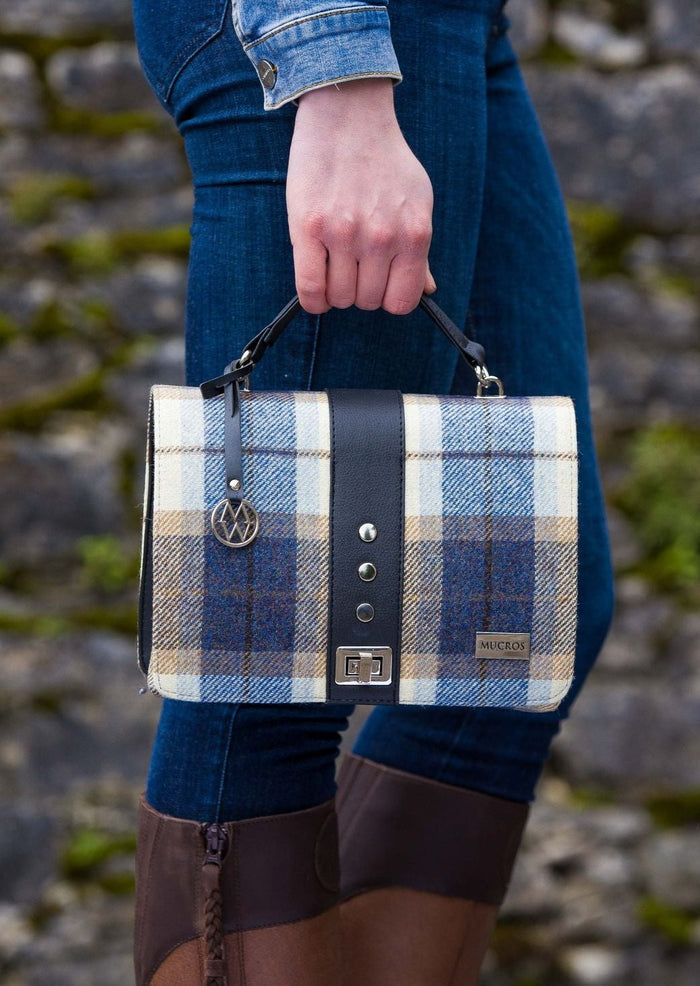 Mucros Blue Check Fiona Bag