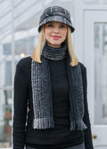 Mucros Skellig Scarf | Merino Wool Cashmere Scarf | Black Mix