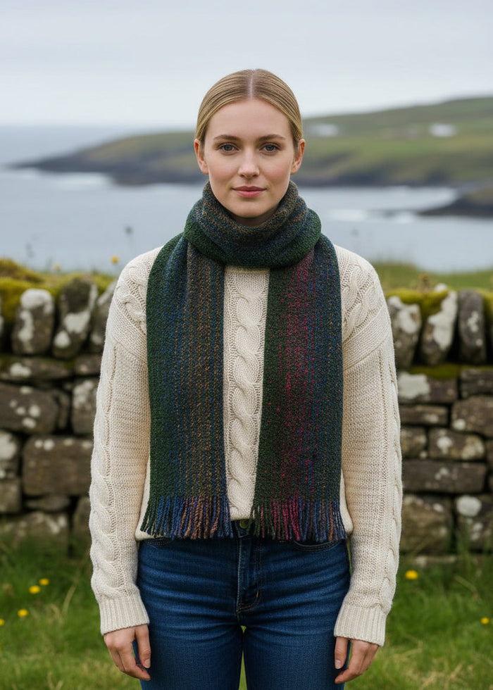 Mucros Skellig Scarf | Merino Wool Cashmere Scarf | Irish Made