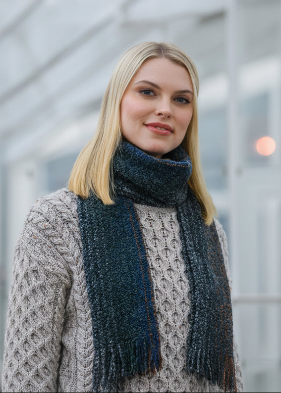 Mucros Skellig Scarf V156 | Irish Merino Wool & Cashmere Scarf