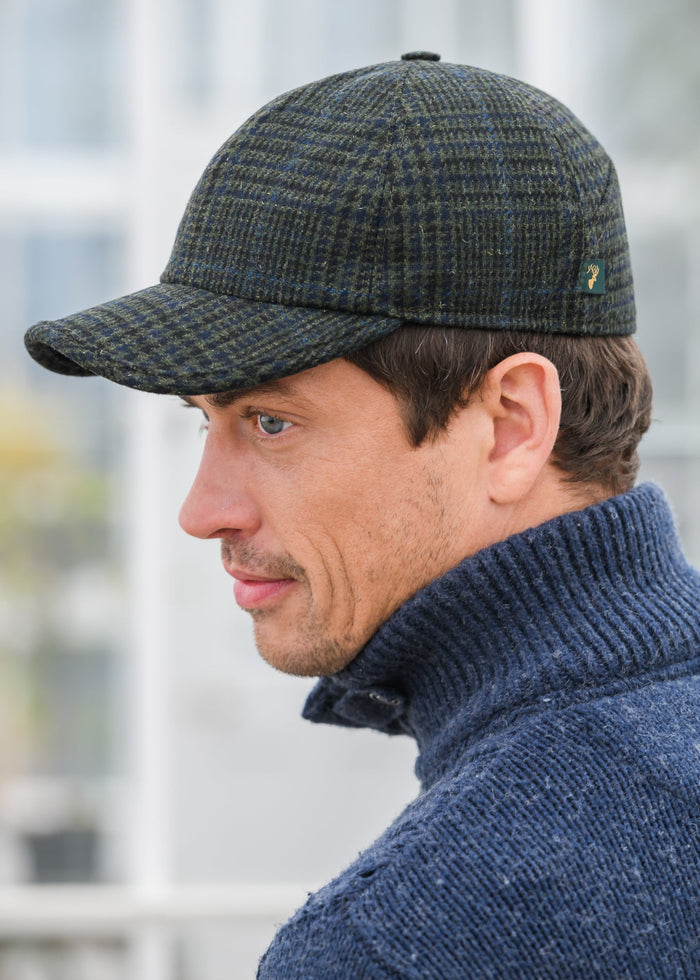 Mucros Wool Baseball Cap | Charcoal Blue