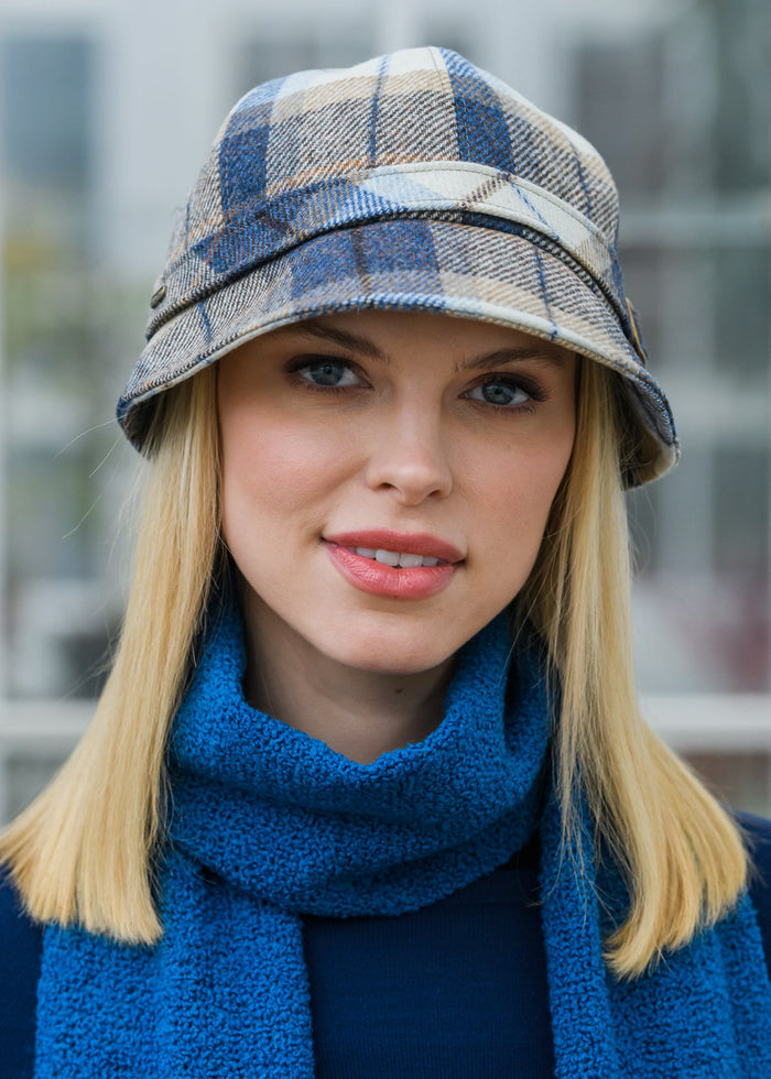Murcos Flapper Hat | Blue Check