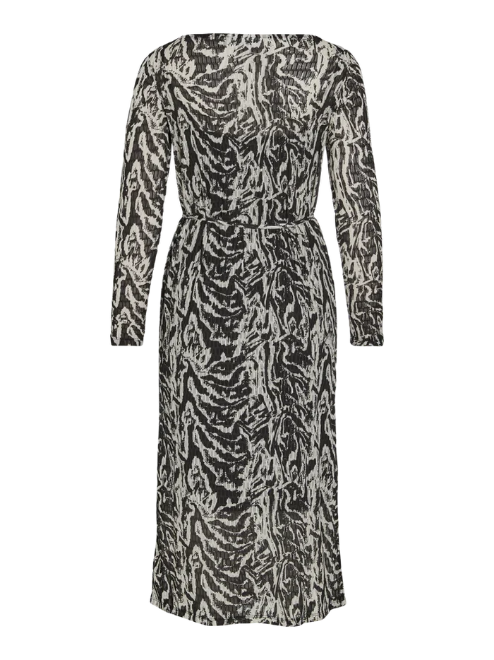 Nala Boat Neck Midi Dress (Black Beauty/Nala Birch)