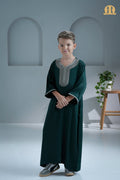 Nasser Green Moroccan Thobe for Kids