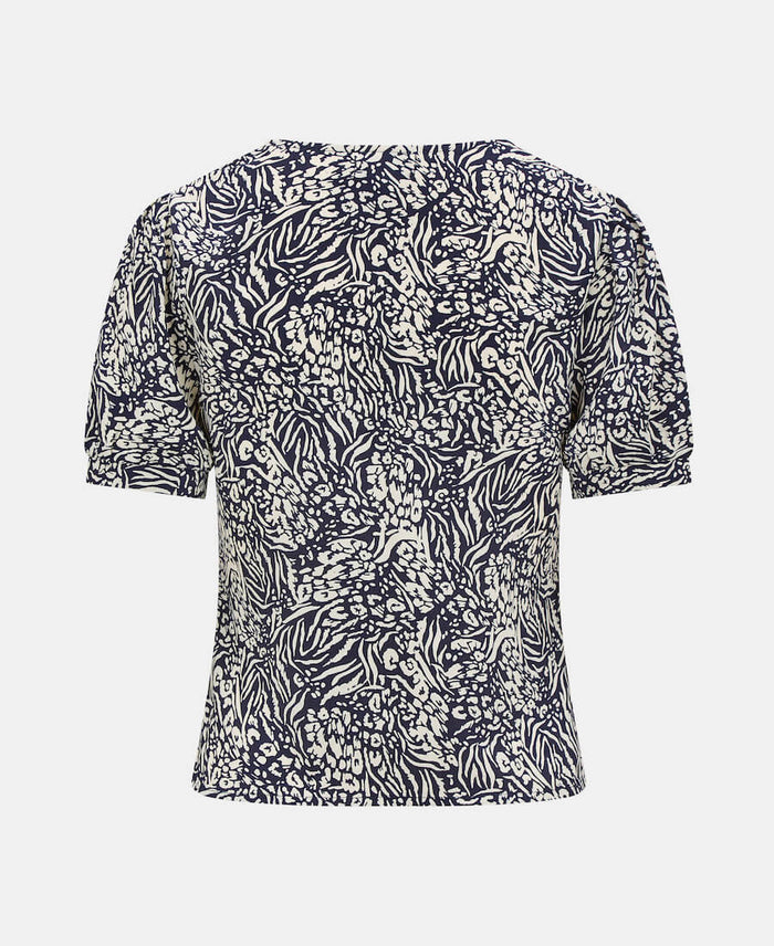 ROUCHE V-NECK TOP ANIMAL Back