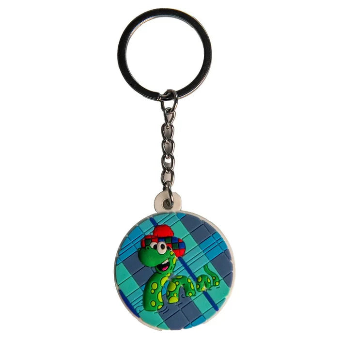 Nessie Rubber Keyring – Scottish Loch Ness Souvenir Keychain with Tartan Design - Heritage Of Scotland -