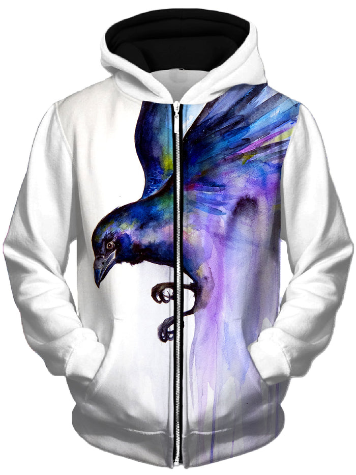 Nevermore Unisex Zip-Up Hoodie Marc Allante Epic Hoodie