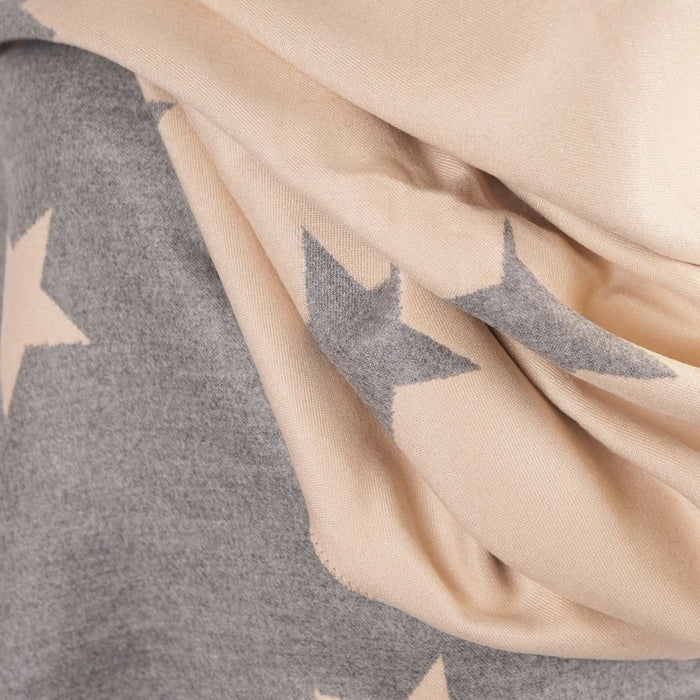 New Star Super Soft Stole Scarf – Cream & Light Grey - Heritage Of Scotland -