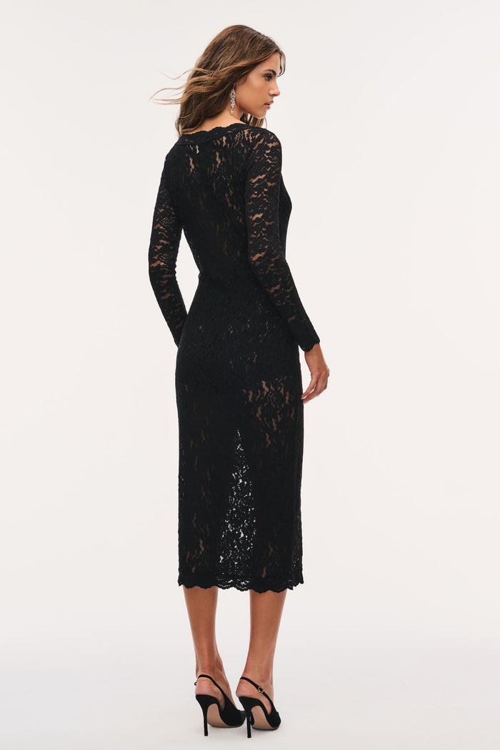 Niven Stretch Lace Midi Dress