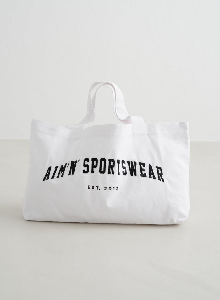 Off White Varsity Tote Bag