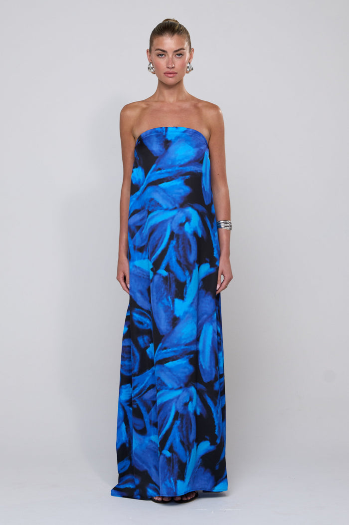 This is an image of Ophelia Maxi Dress in Lagoon - RESA featuring a model wearing the dress