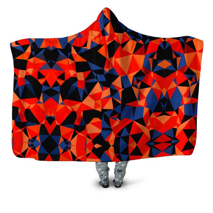 Orange and Black Geo Hooded Blanket Big Tex Funkadelic Epic Hoodie