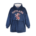 Oversized Scotland Hoodie Blanket for Kids – Navy Lion Rampant Design - Heritage Of Scotland -