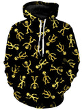 Party Like An Alien Gold Unisex Hoodie Sartoris Art Epic Hoodie
