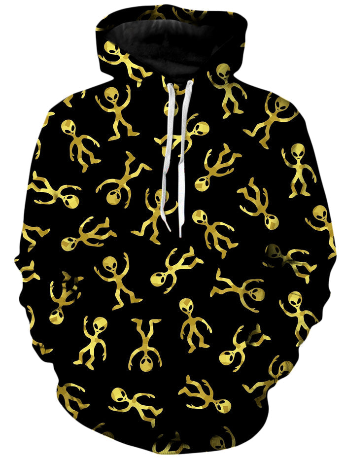 Party Like An Alien Gold Unisex Hoodie Sartoris Art Epic Hoodie